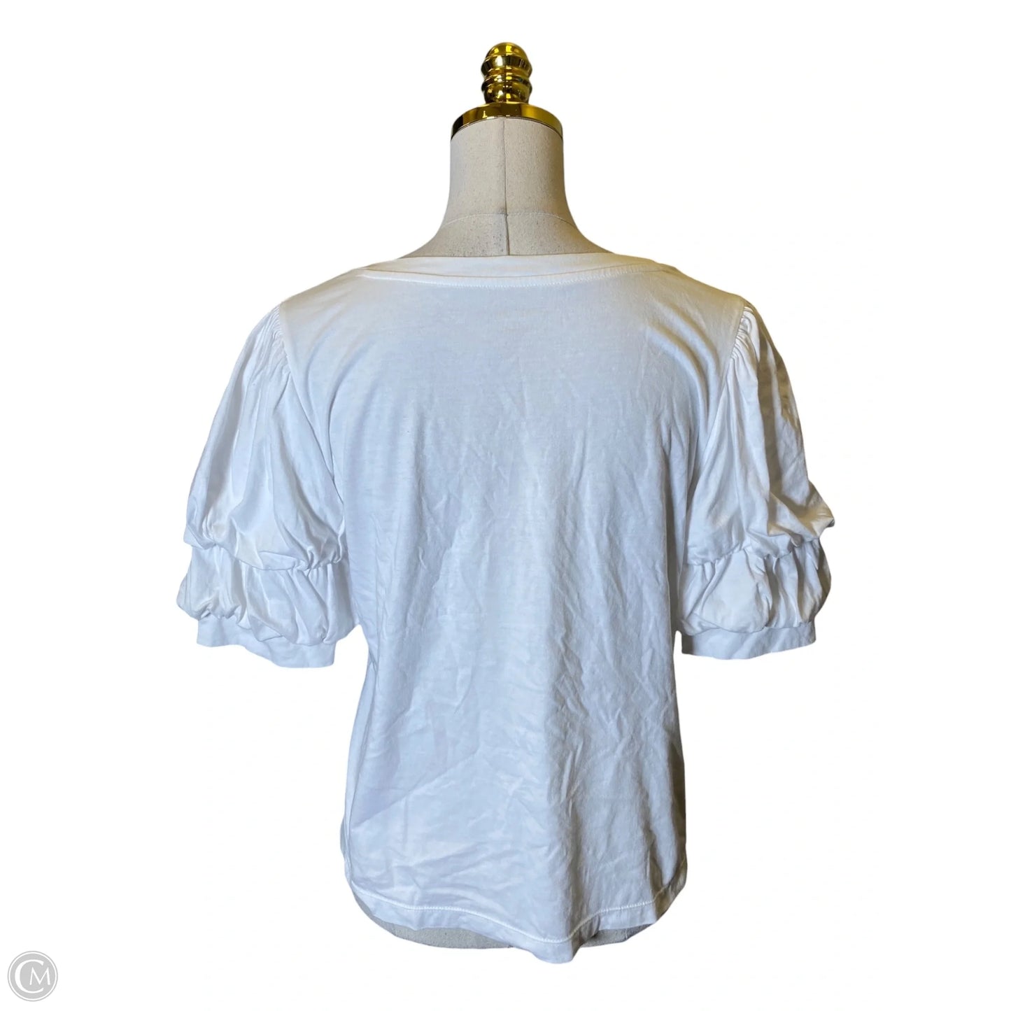 Top Short Sleeve Designer By Lilly Pulitzer In White, Size: S