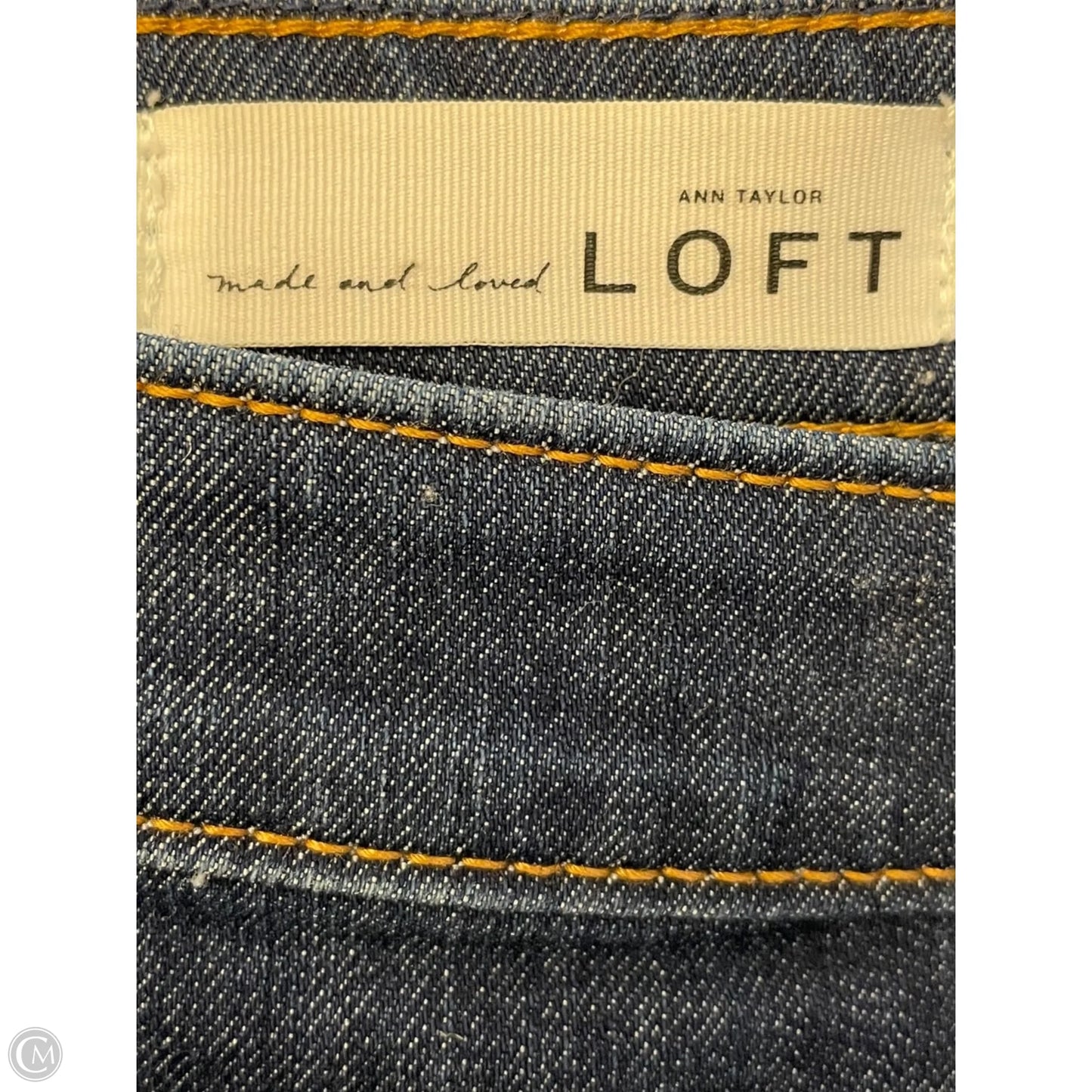 Skirt Midi By Loft In Blue Denim, Size: 2