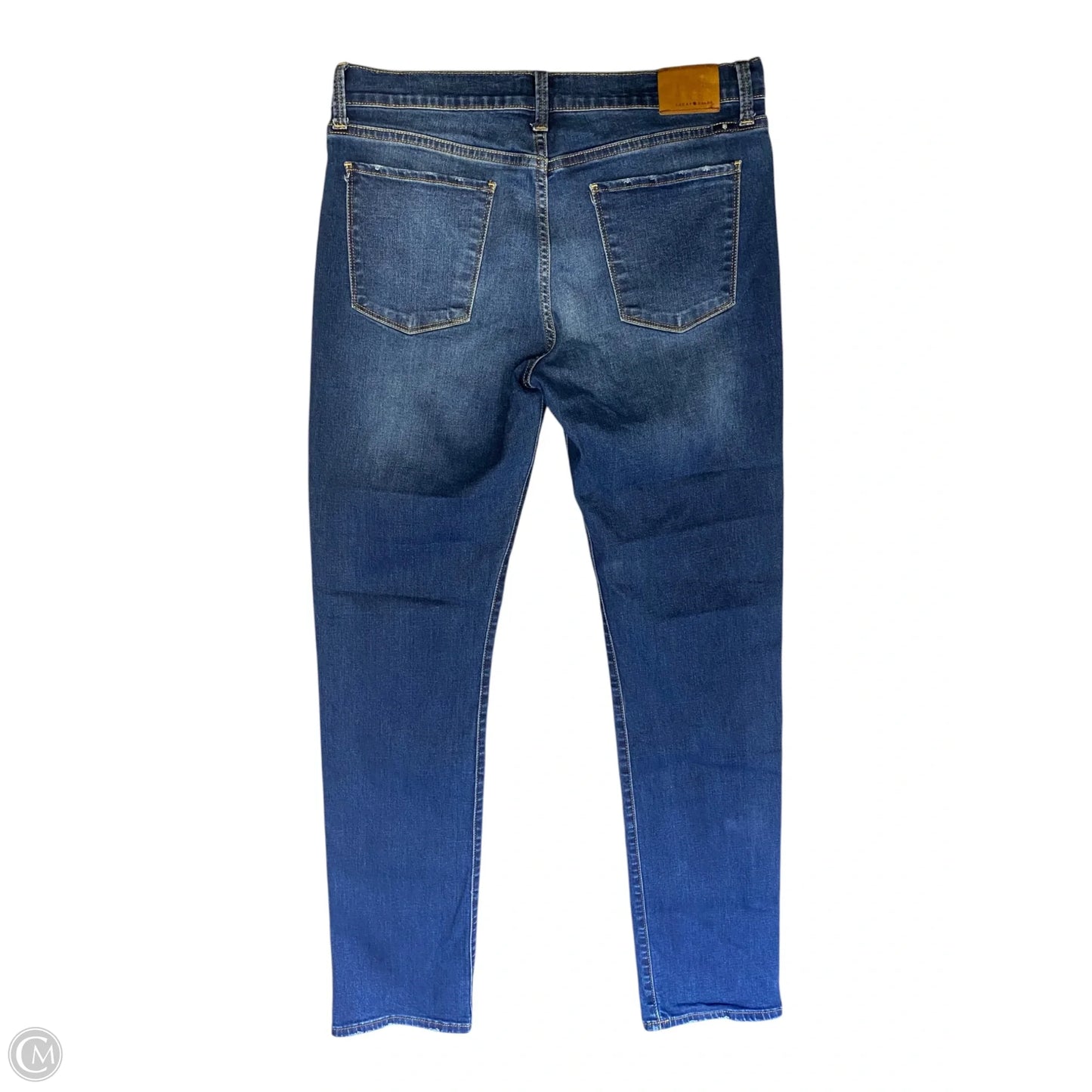 Jeans Straight By Lucky Brand In Blue Denim, Size: 12
