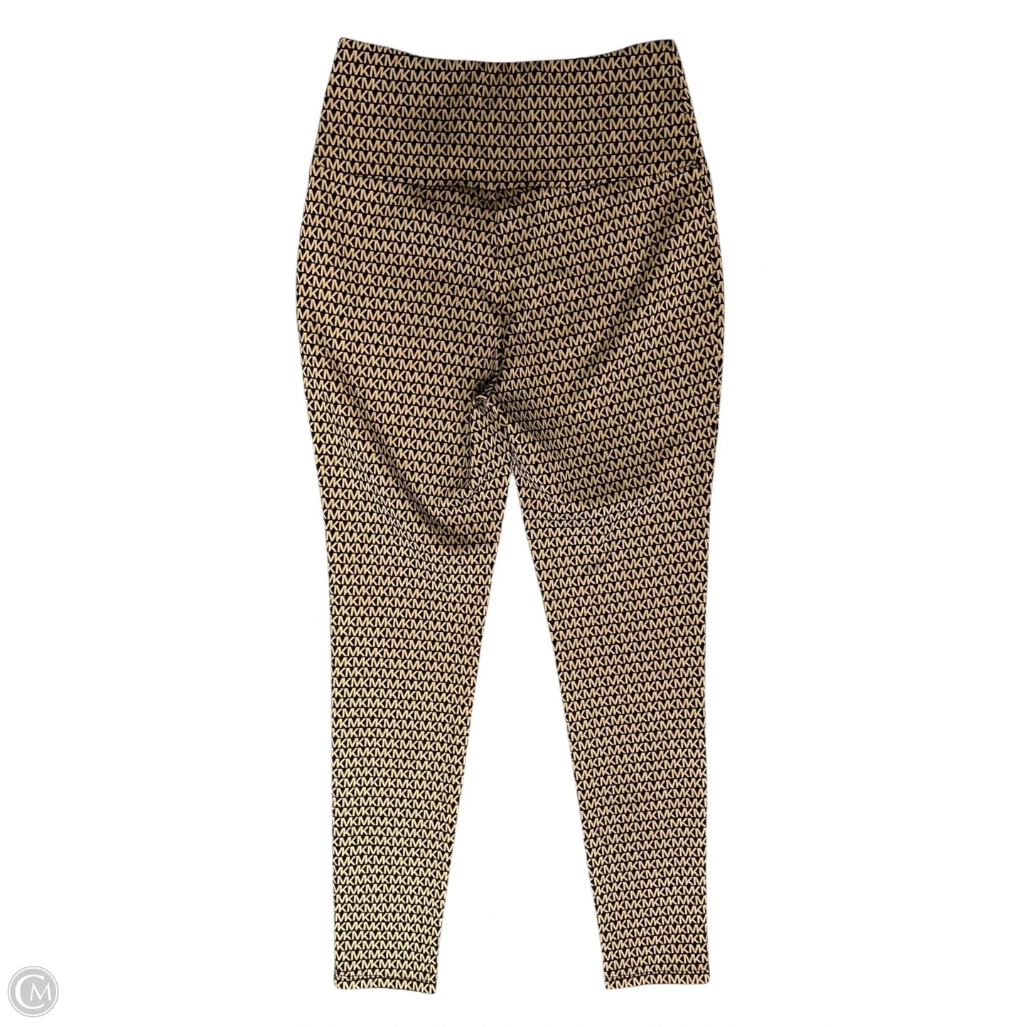 Athletic Leggings By Michael By Michael Kors In Black & Brown, Size: M