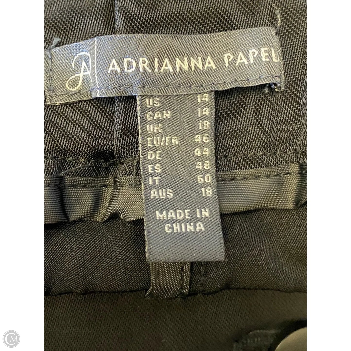 Pants Dress By Adrianna Papell In Black, Size: 14