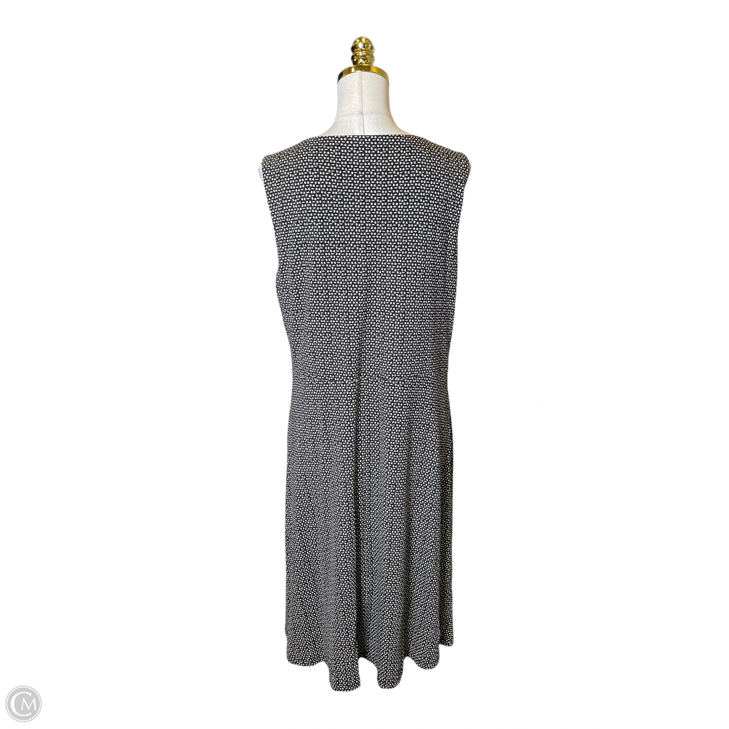 Dress Casual Midi By Ann Taylor In Black & Cream, Size: Xl
