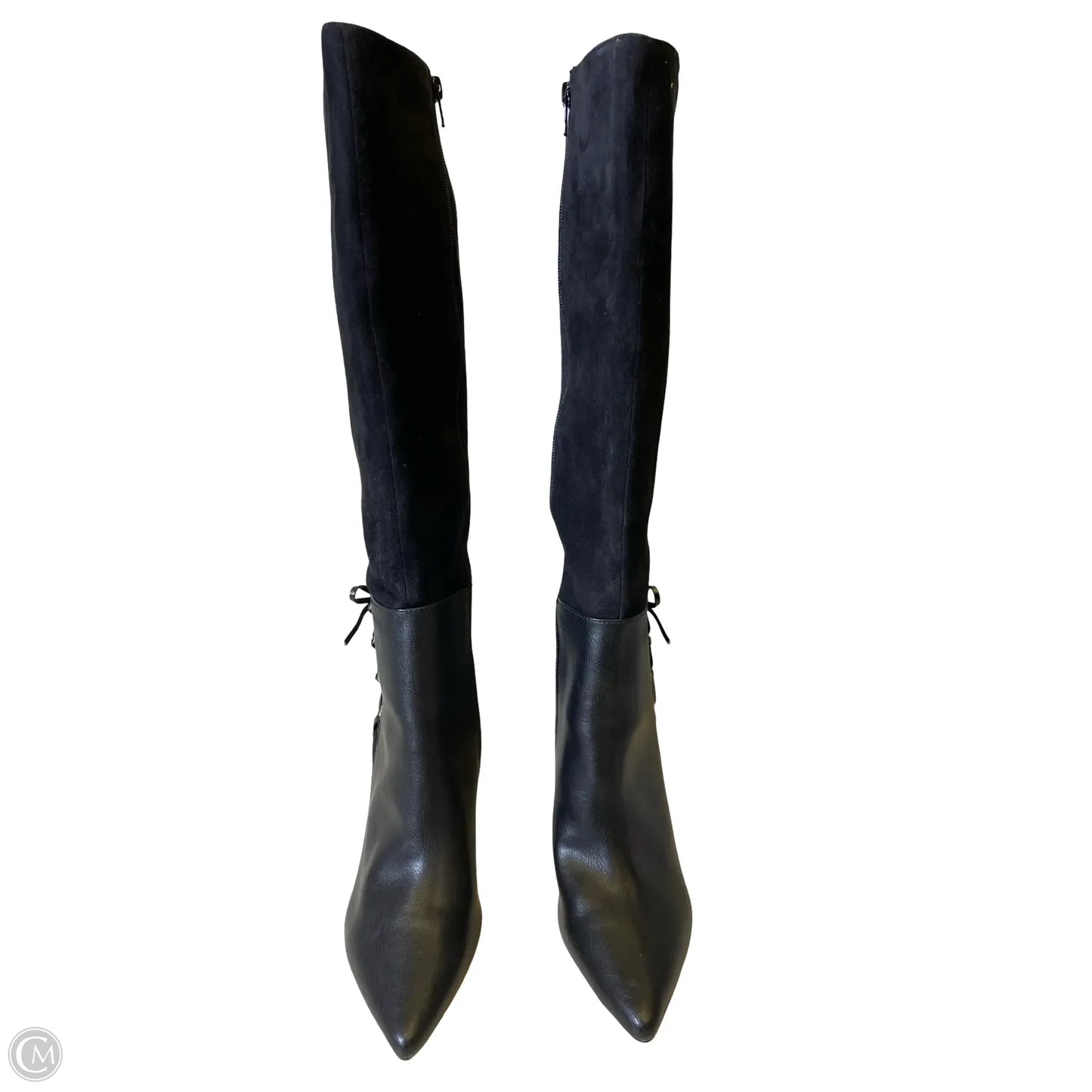 Boots Knee Heels By Nine West In Black, Size: 9.5