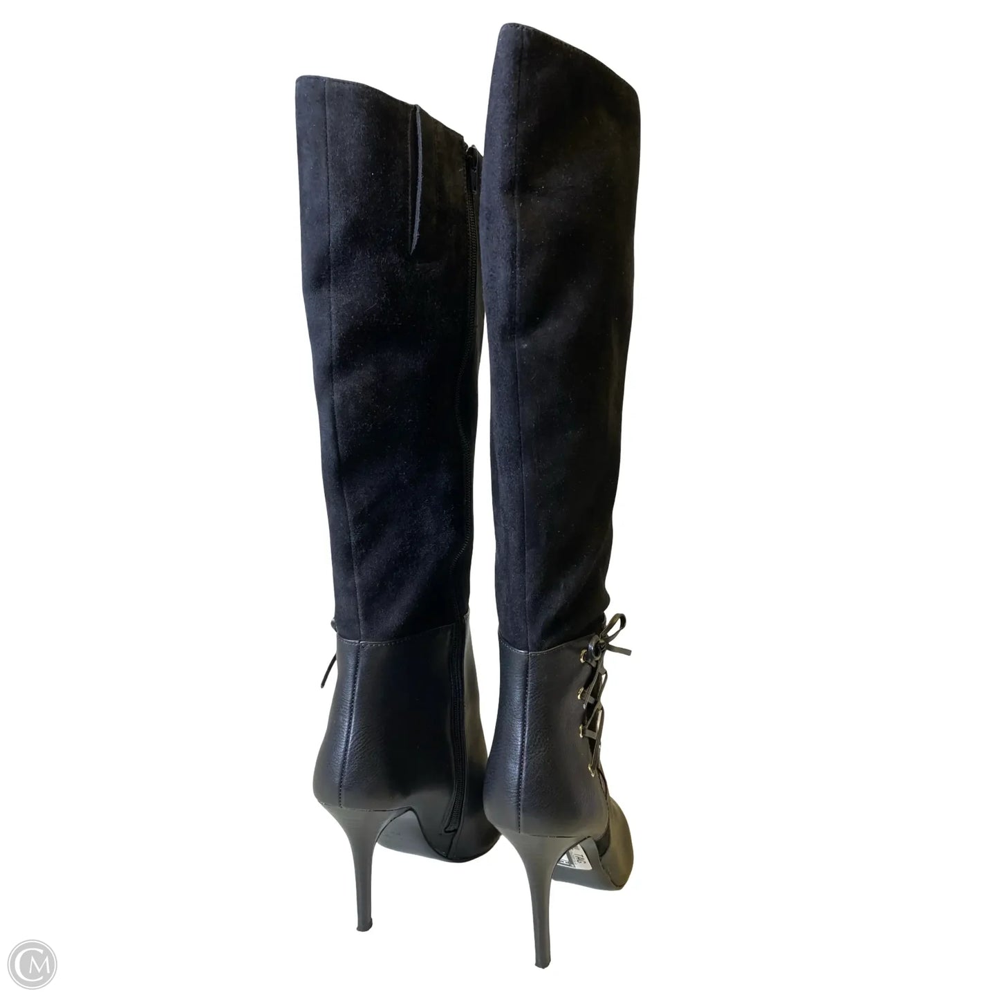 Boots Knee Heels By Nine West In Black, Size: 9.5