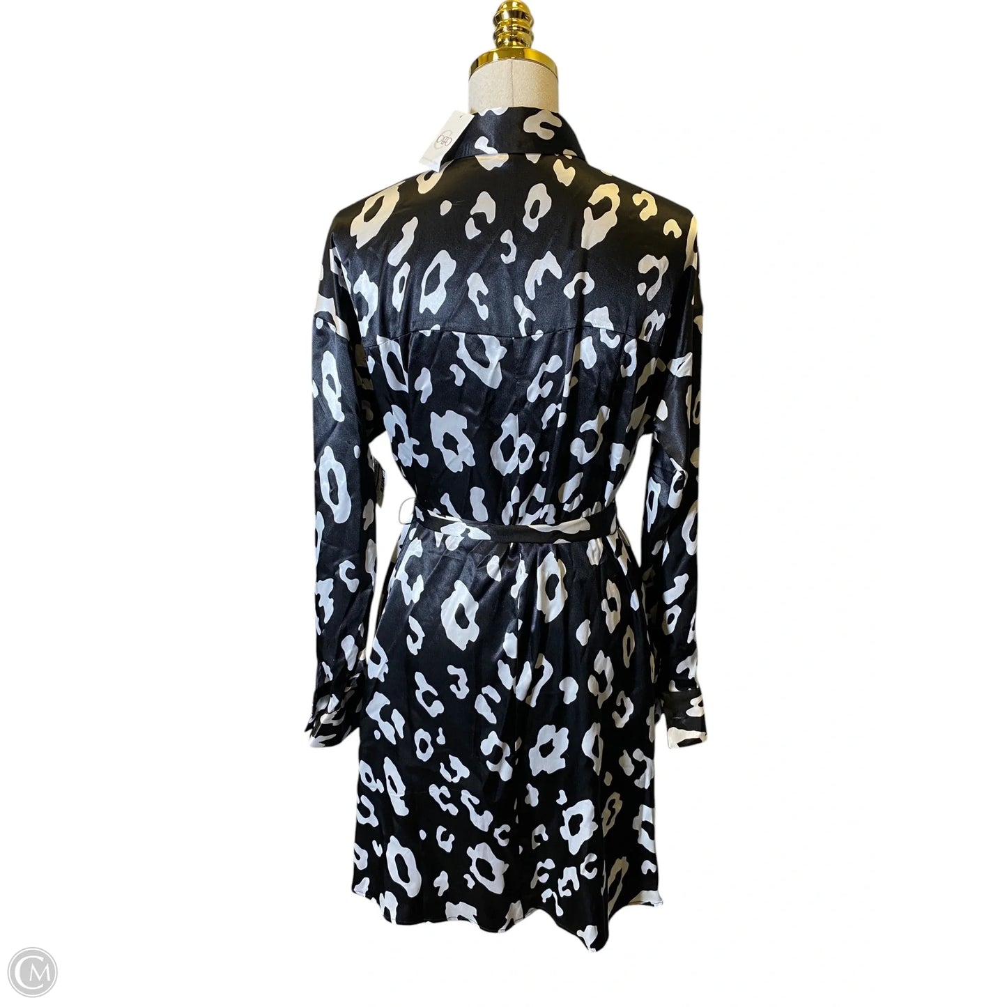Dress Casual Midi By Cato In Black & White, Size: S
