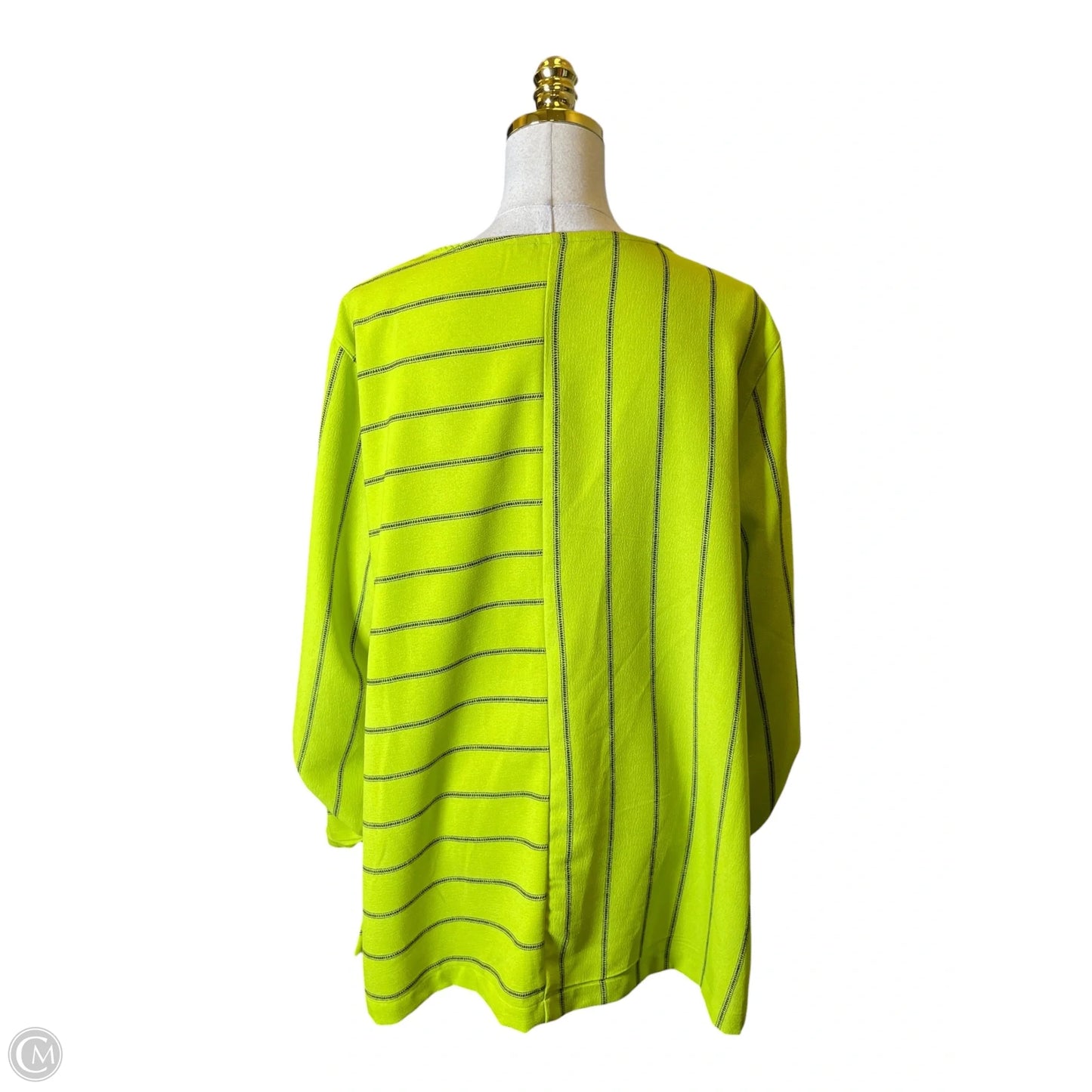 Top Long Sleeve By Ali Miles In Black & Green, Size: Xl