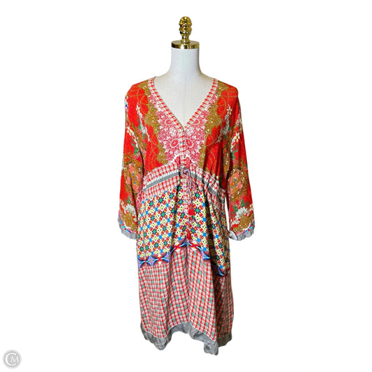 Dress Designer By Johnny Was In Multi-colored, Size: L