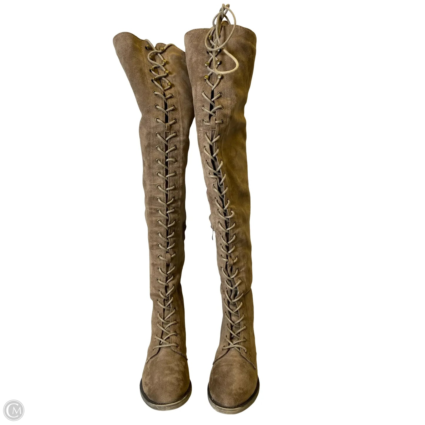Boots Ankle Flats By Top Moda In Brown, Size: 7.5