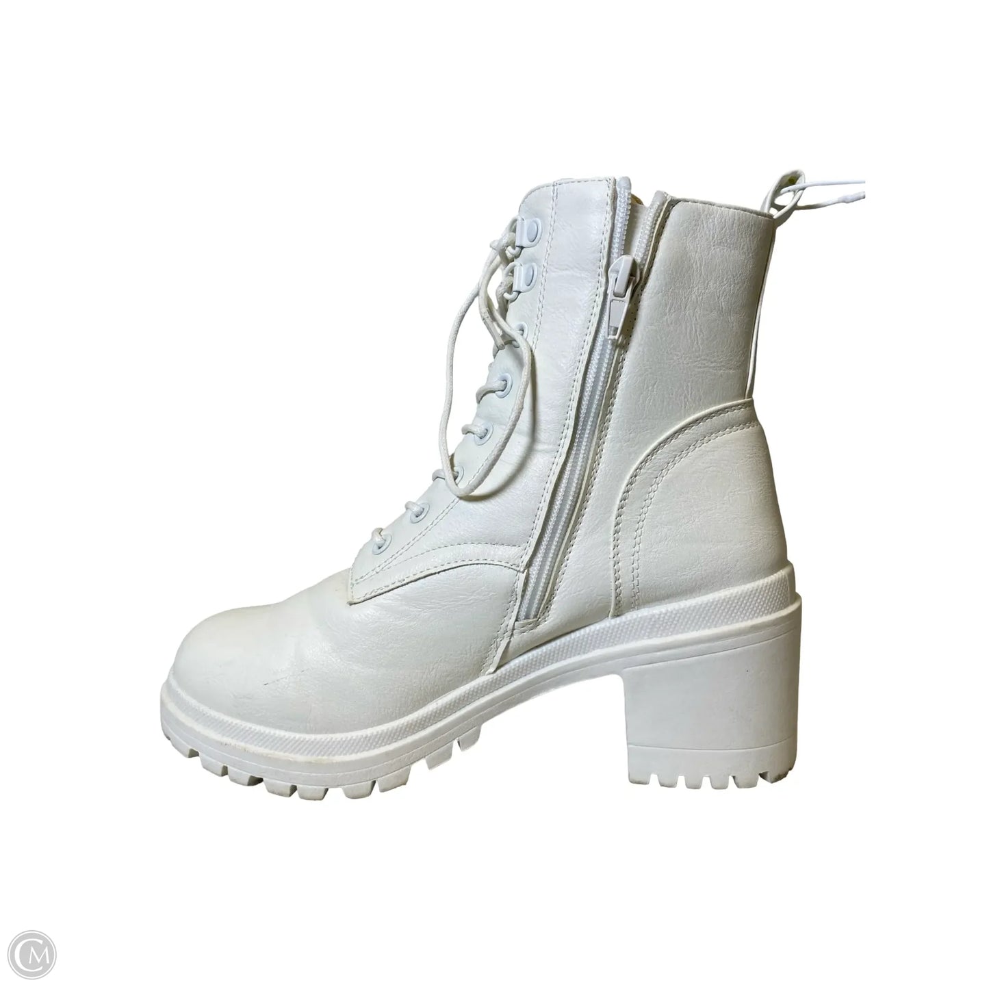 Boots Ankle Heels By Mia In White, Size: 7