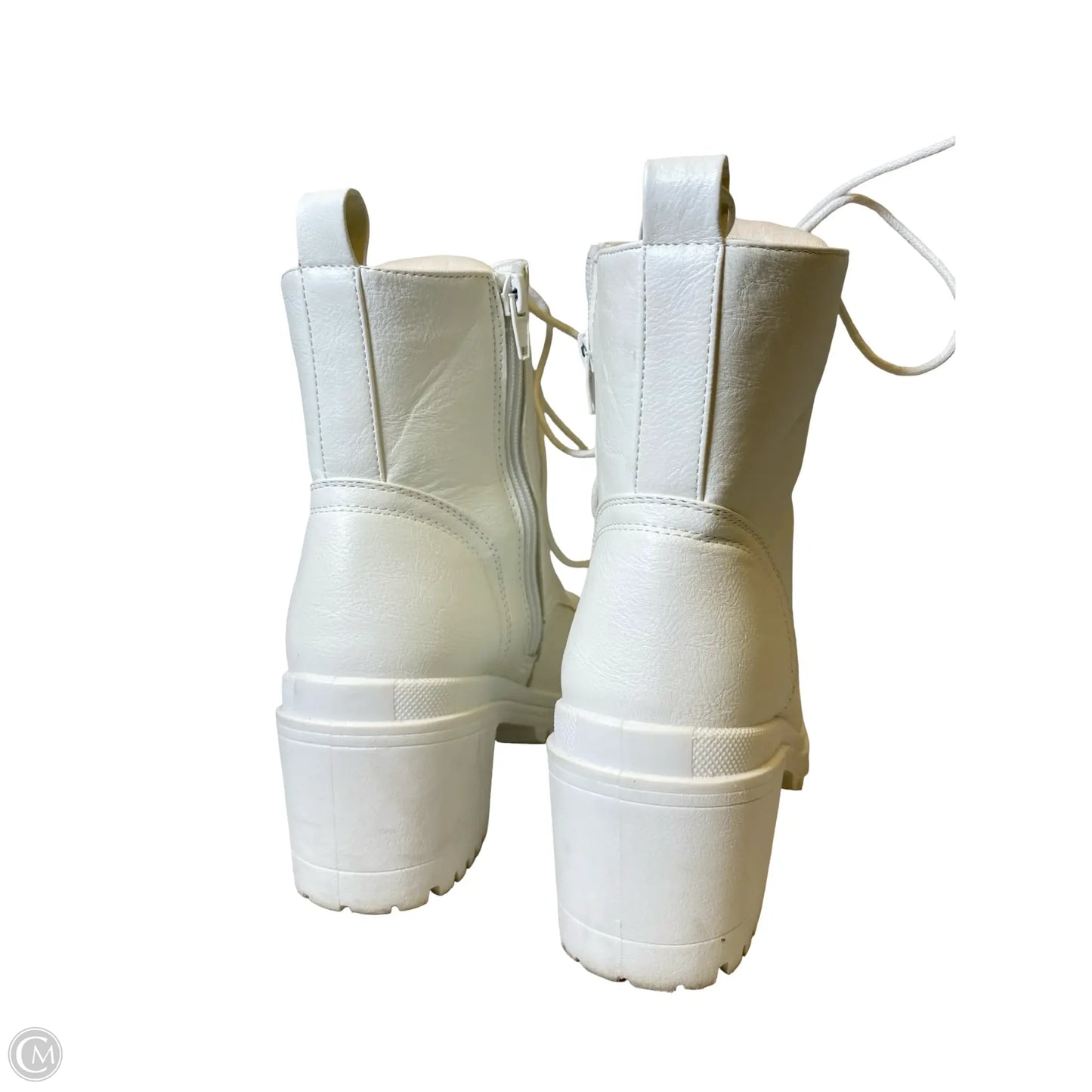 Boots Ankle Heels By Mia In White, Size: 7