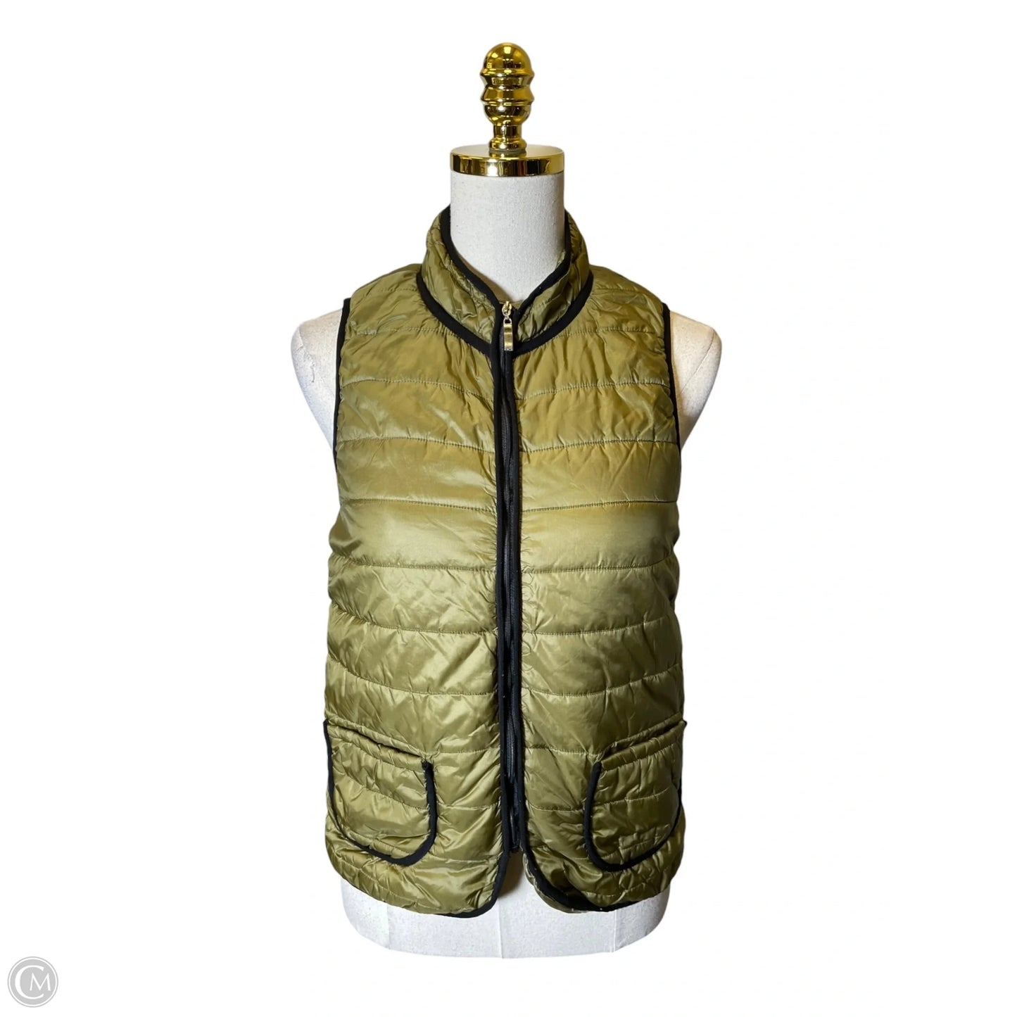 Vest Other By Clothes Mentor In Black & Green, Size: M