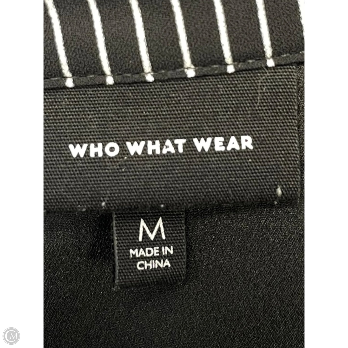 Dress Casual Midi By Who What Wear In Black & White, Size: M