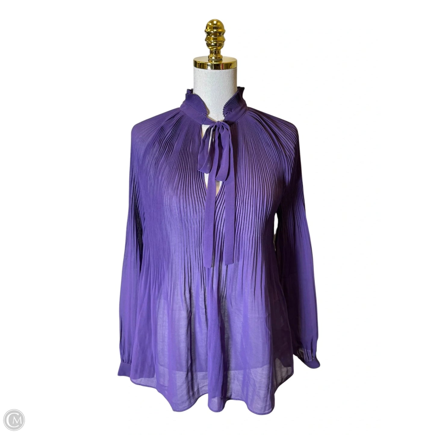 Top Long Sleeve By New York And Co In Purple, Size: L