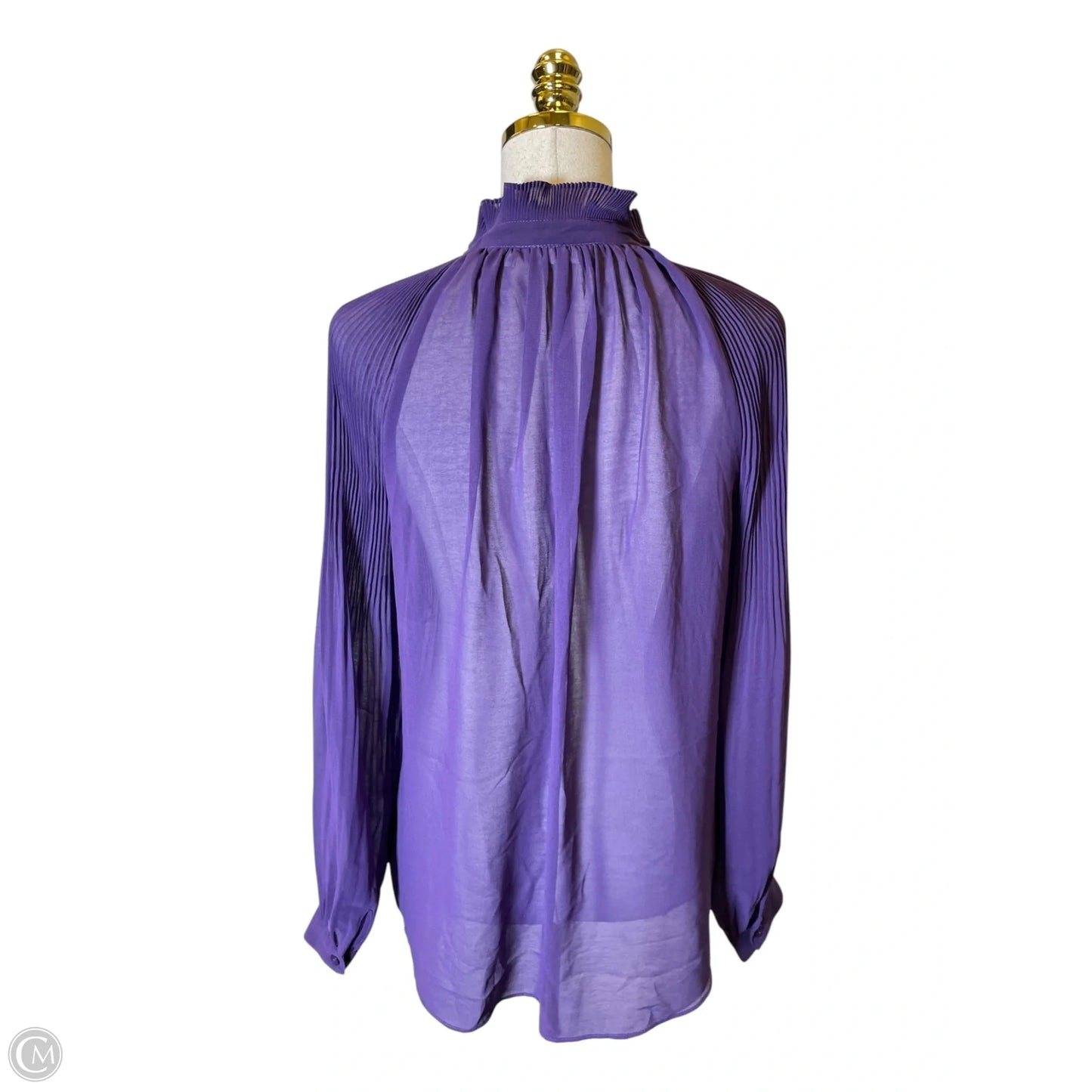 Top Long Sleeve By New York And Co In Purple, Size: L