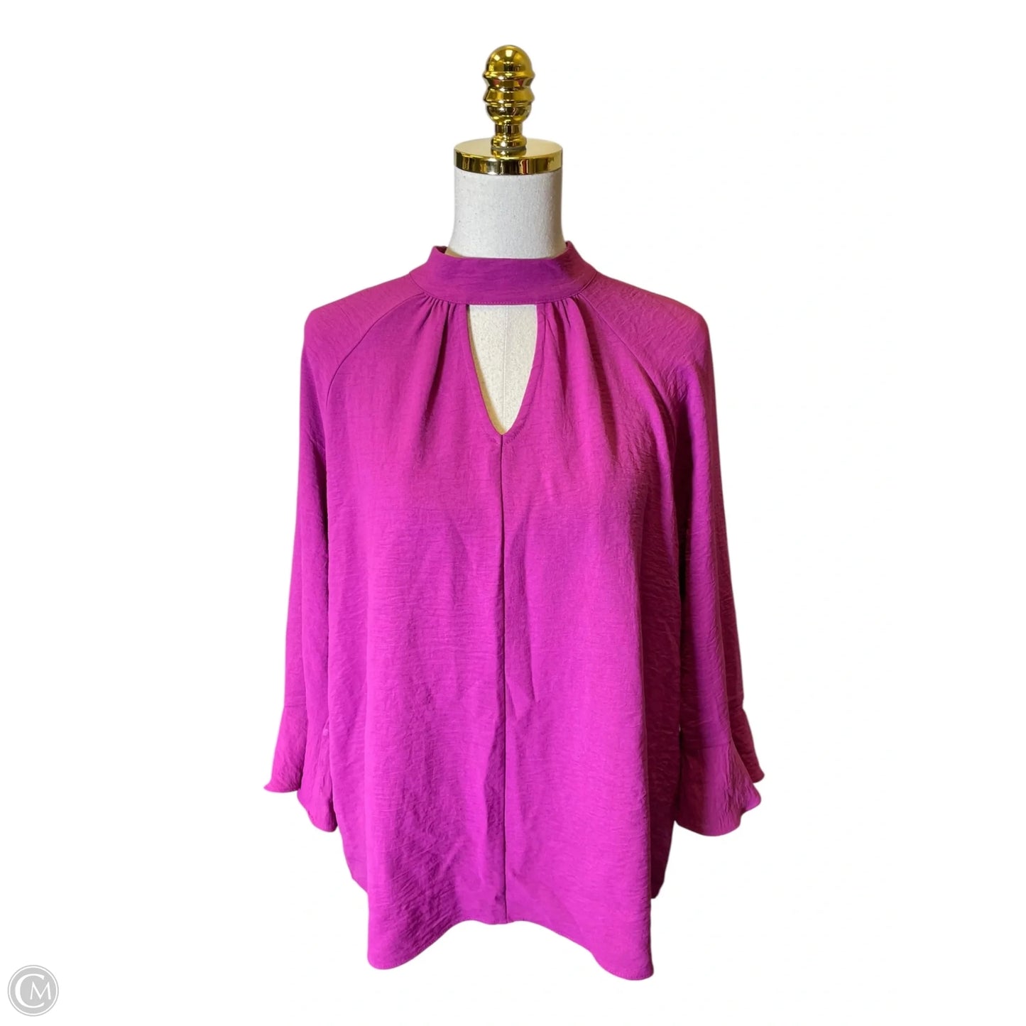Top Long Sleeve By Cato In Purple, Size: L