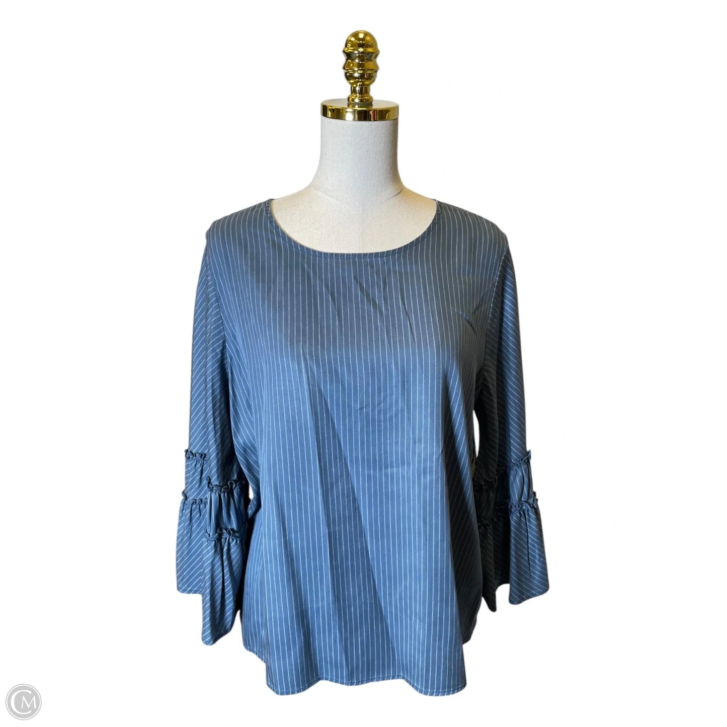 Top Long Sleeve By Express In Blue, Size: L