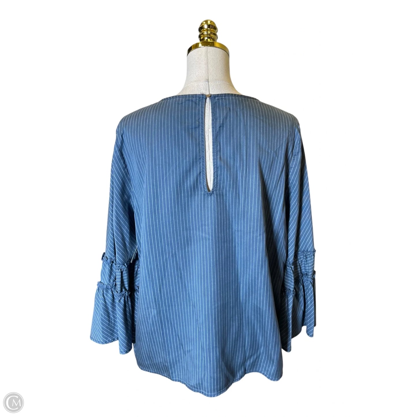 Top Long Sleeve By Express In Blue, Size: L