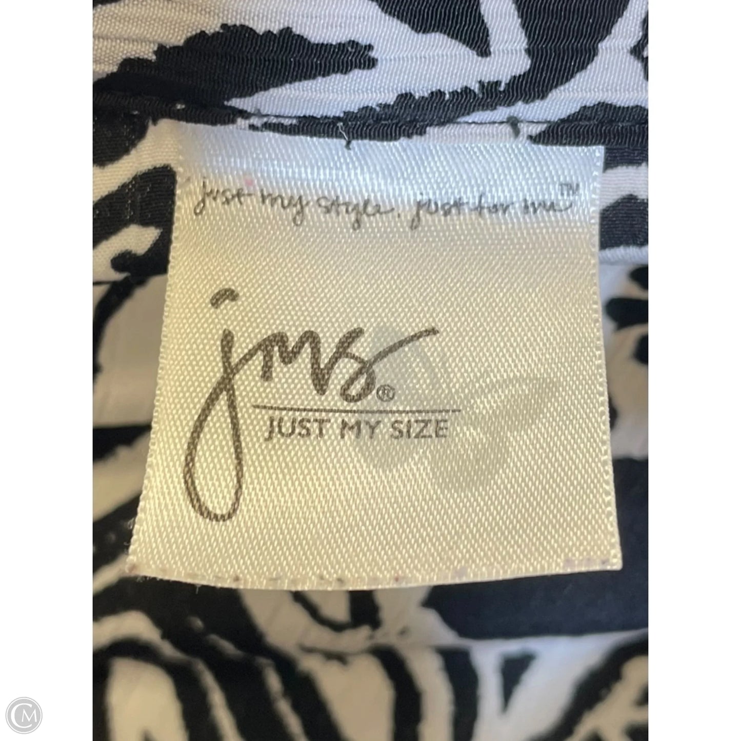 Top 3/4 Sleeve By Clothes Mentor In Black & White, Size: 4x
