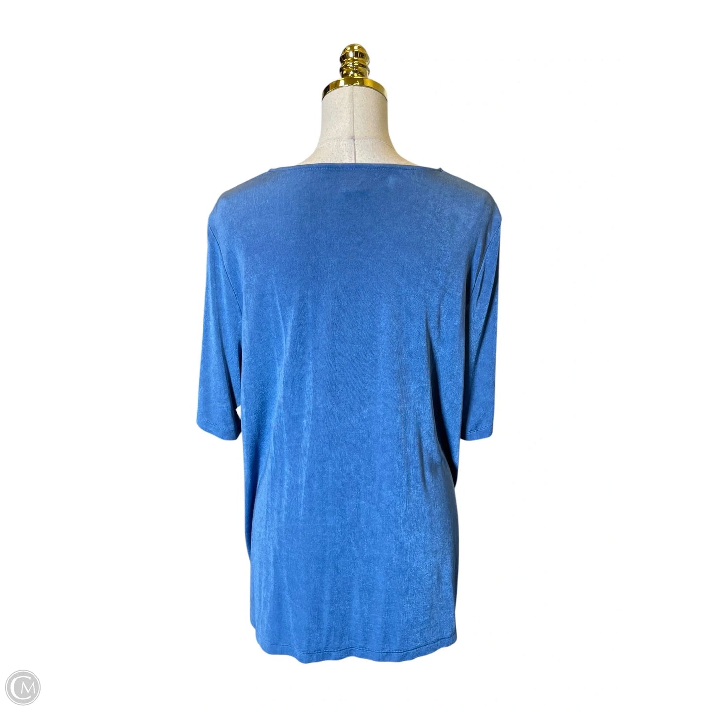 Top 3/4 Sleeve By Chicos In Blue, Size: Xl