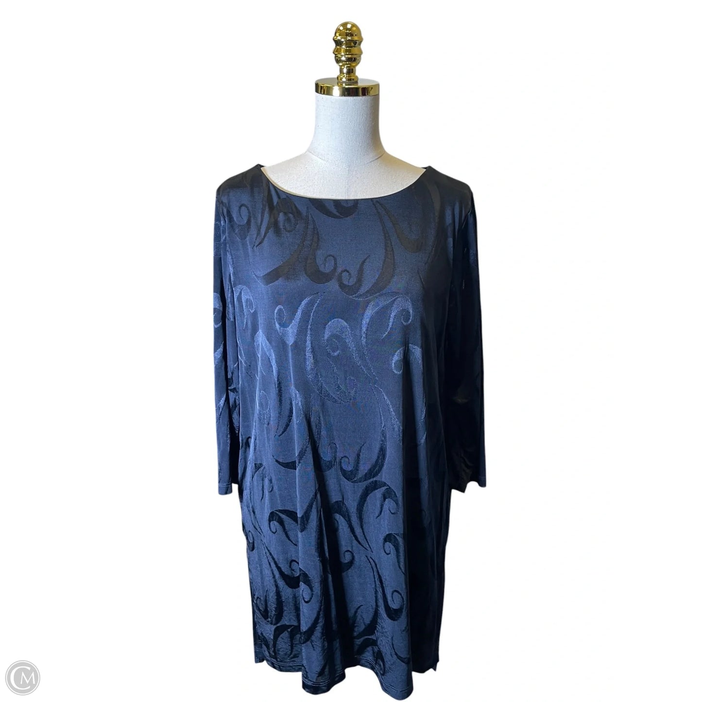 Dress Casual Midi By Chicos In Navy, Size: Xl