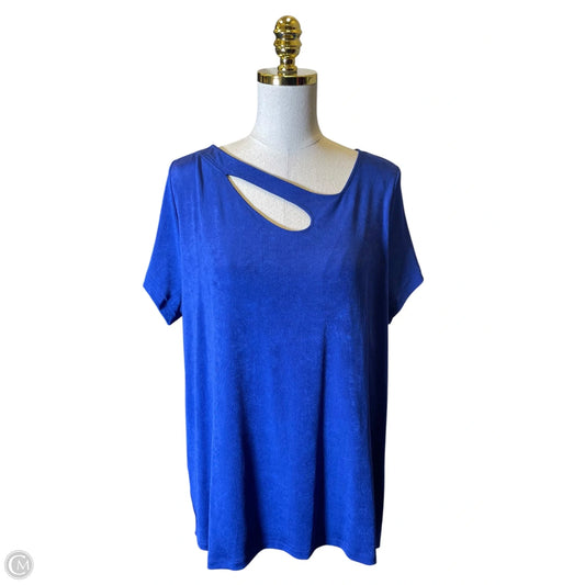Top Short Sleeve By Chicos In Blue, Size: Xl