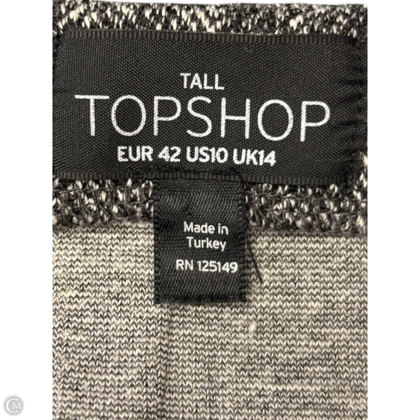 Skirt Midi By Top Shop In Grey, Size: 10