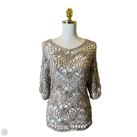 Top Short Sleeve By Dressbarn In Brown, Size: S