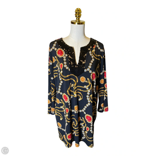 Top Long Sleeve By Slinky Brand In Multi-colored, Size: 1x