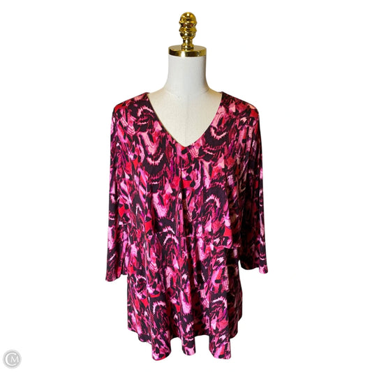 Top Long Sleeve By Susan Graver In Multi-colored, Size: M
