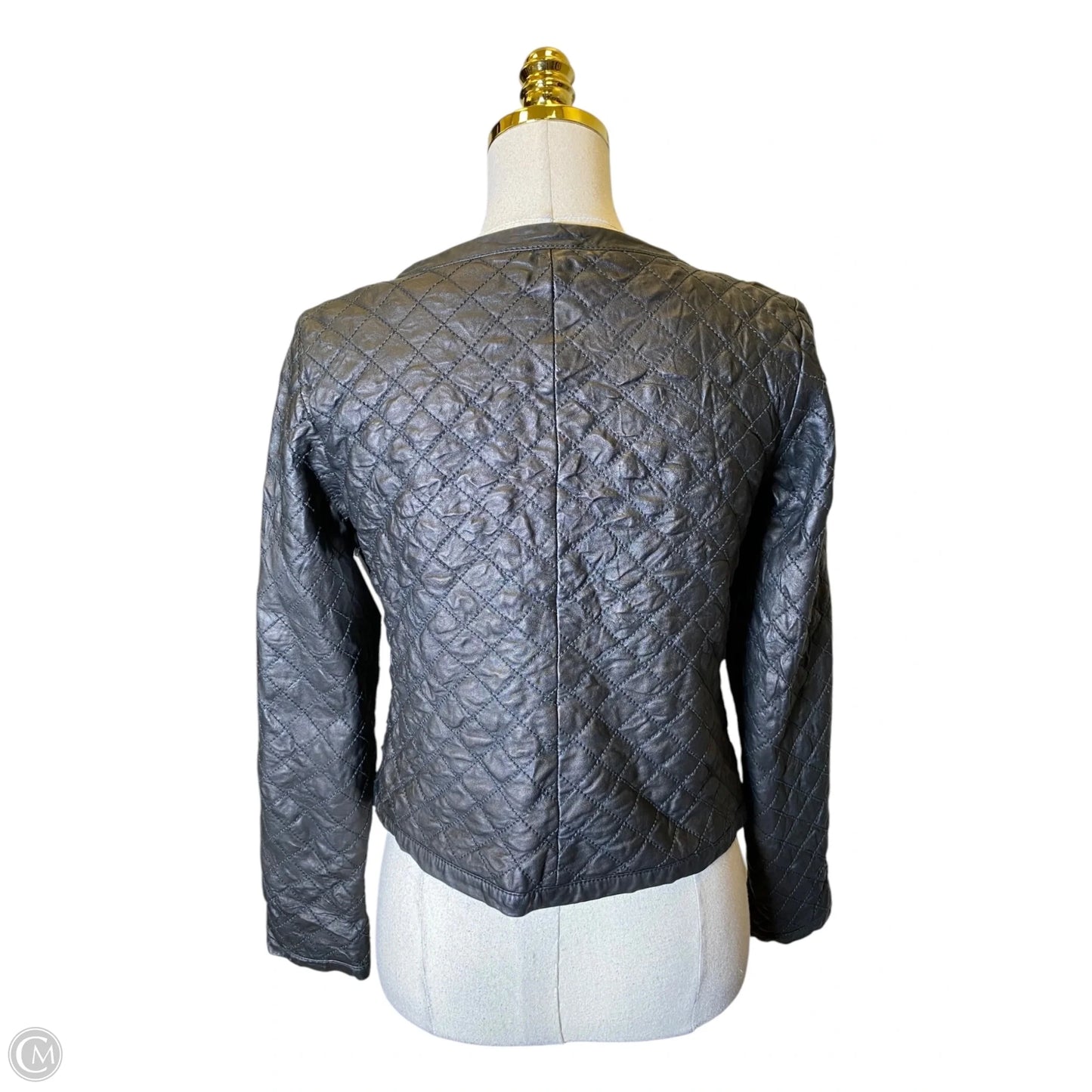 Jacket Leather By Hinge In Black, Size: M