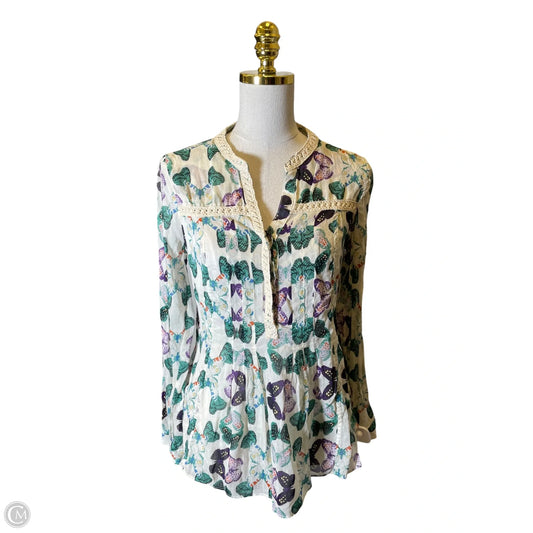 Top Long Sleeve By Maeve In Multi-colored, Size: S