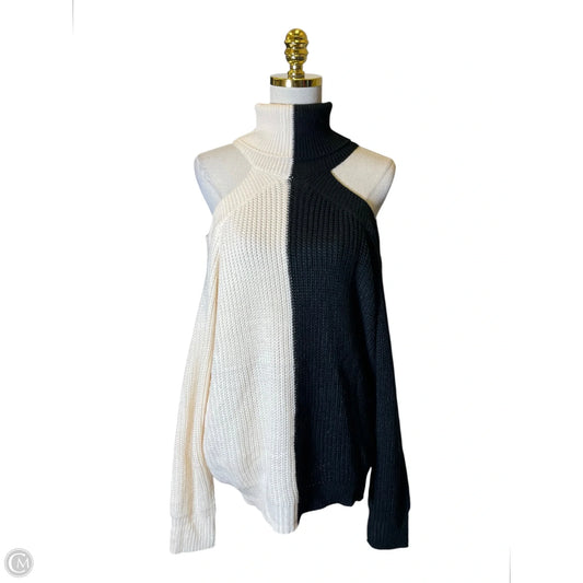 Sweater By Bibi In Black & Cream, Size: Xl