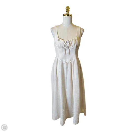 Dress Casual Maxi By The Workshop In Cream & White, Size: L