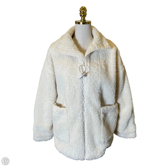 Jacket Faux Fur & Sherpa By Lou And Grey In Cream, Size: M
