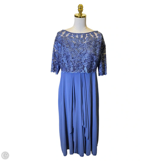 Dress Party Midi By Clothes Mentor In Blue, Size: M