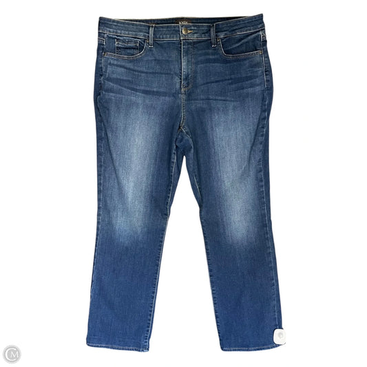 Jeans Straight By Nydj In Blue Denim, Size: 16