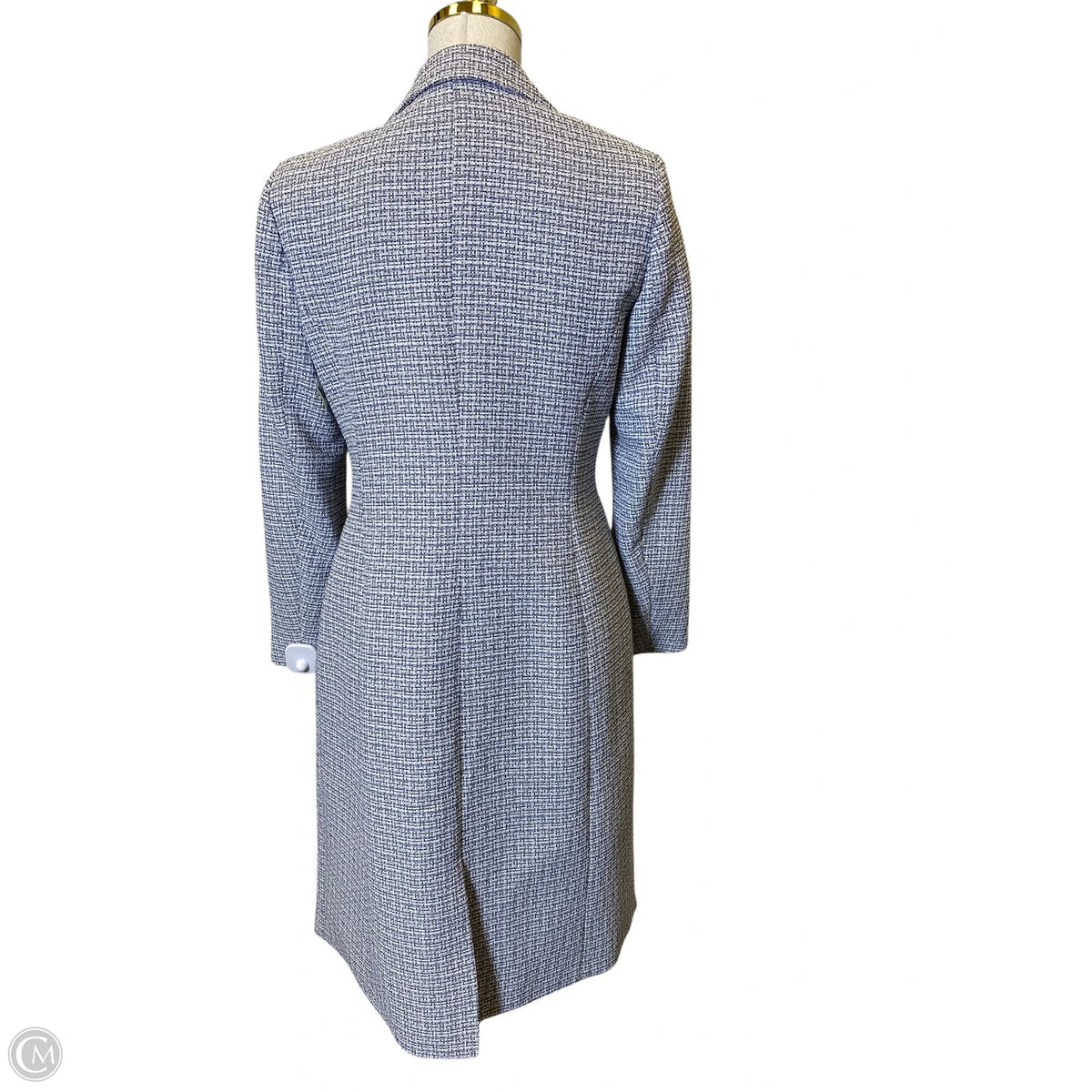 Blazer By Le Suit In Blue & White, Size: 4p