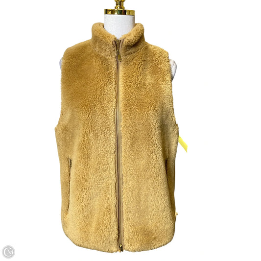 Vest Faux Fur & Sherpa By J. Crew In Brown, Size: M