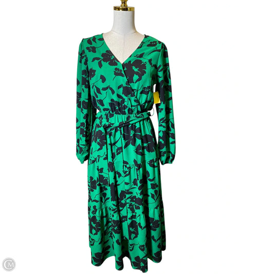 Dress Casual Midi By Clothes Mentor In Black & Green, Size: S