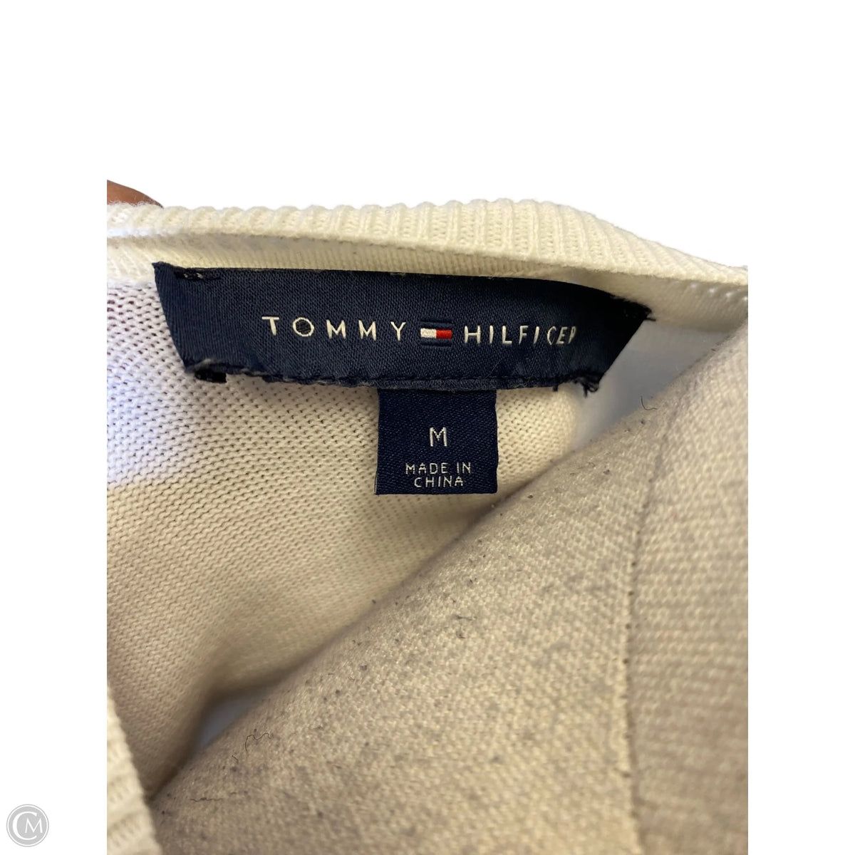 Sweater By Tommy Hilfiger In White, Size: M