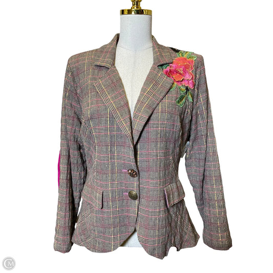 Blazer By Clothes Mentor In Multi-colored, Size: L