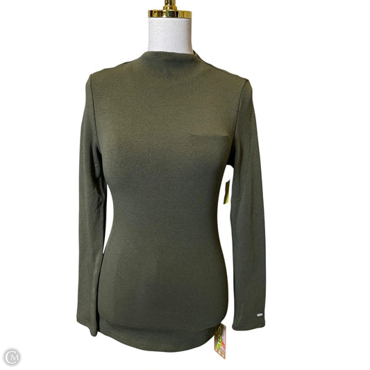 Top Long Sleeve By Ogl In Green, Size: M