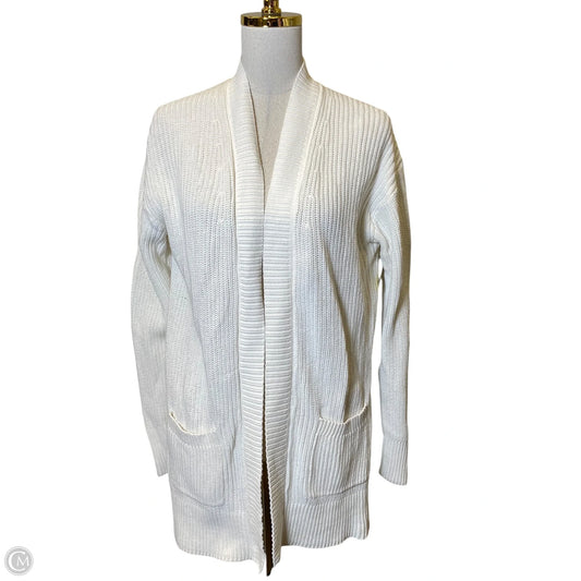 Sweater Cardigan By Clothes Mentor In White, Size: S
