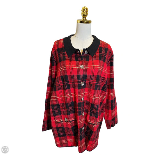 Sweater By Lane Bryant In Plaid Pattern, Size: 3x