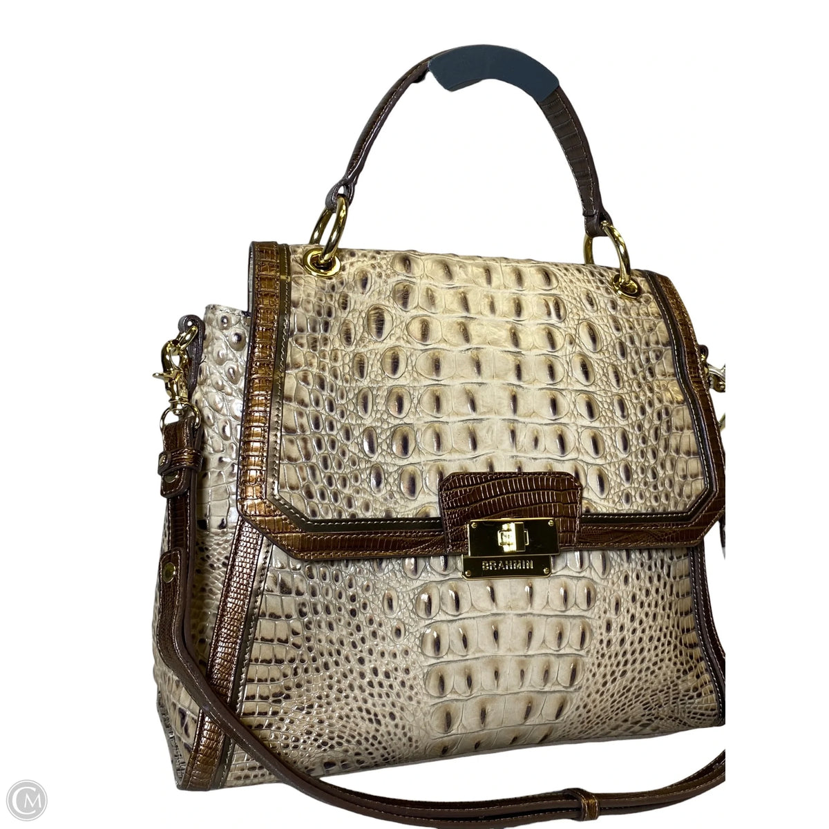 Handbag Designer By Brahmin, Size: Large
