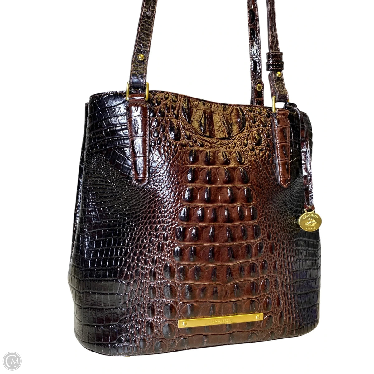 Handbag Designer By Brahmin, Size: Large