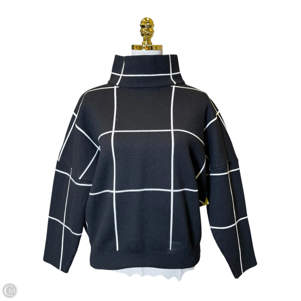 Sweater By Chicwish In Black & White, Size: M
