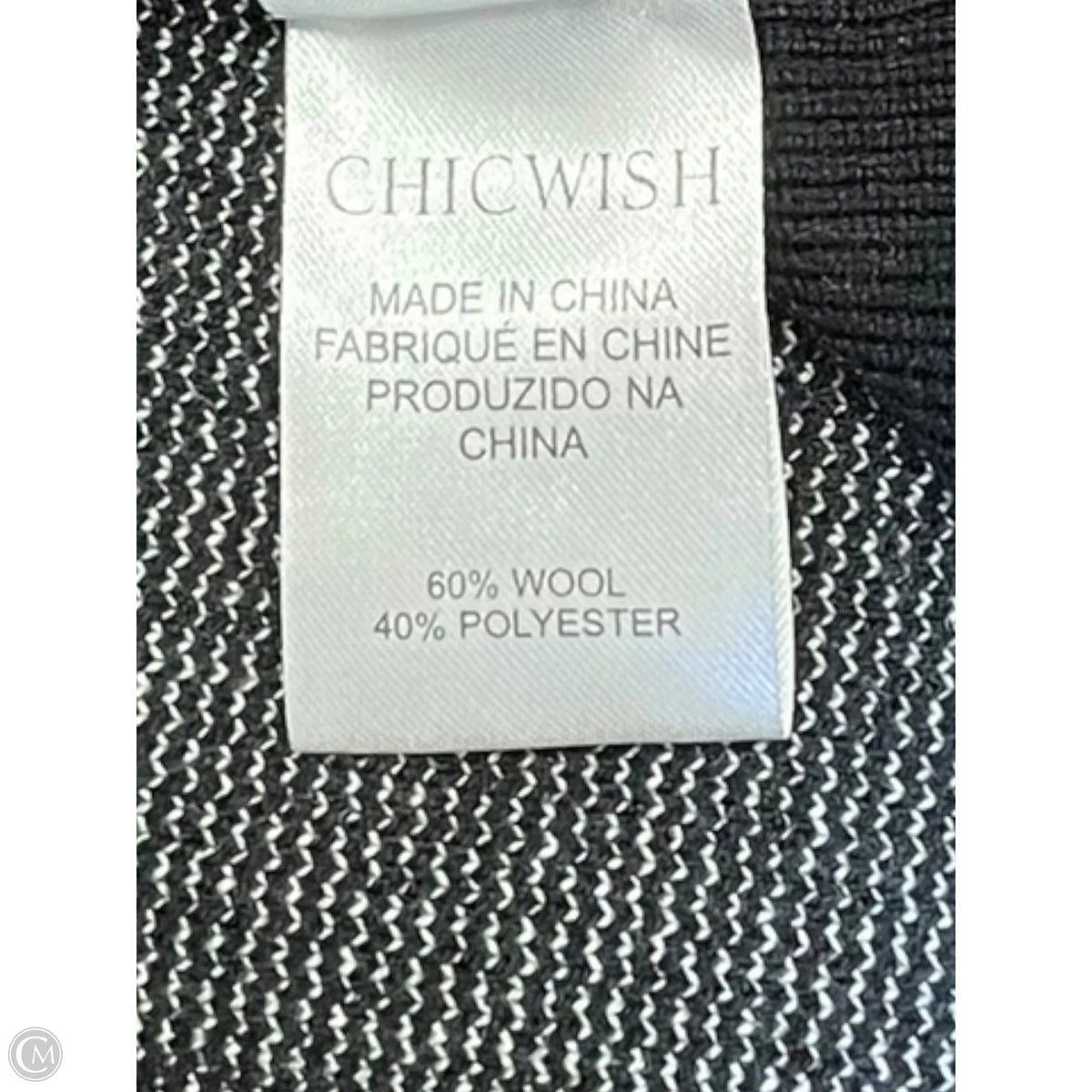 Sweater By Chicwish In Black & White, Size: M