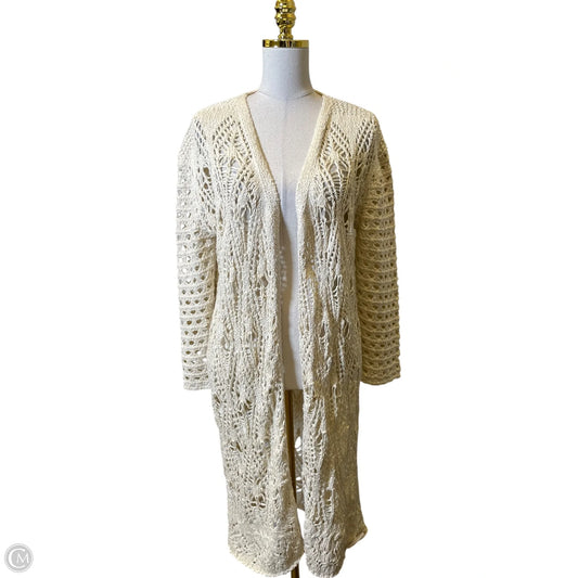Sweater Cardigan By Natural Life In Cream, Size: M