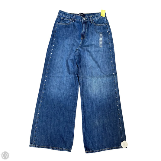 Jeans Wide Leg By Gap In Blue Denim, Size: 10